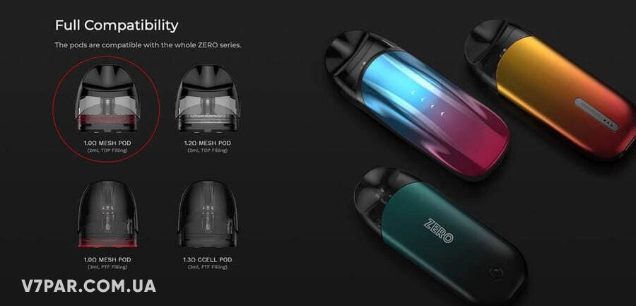 Змінний картридж VAPORESSO ZERO S для всієї лінійки ZERO Купити Змінний картридж VAPORESSO ZERO S для всієї лінійки ZERO - зручна верхня заправка та просте обслуговування